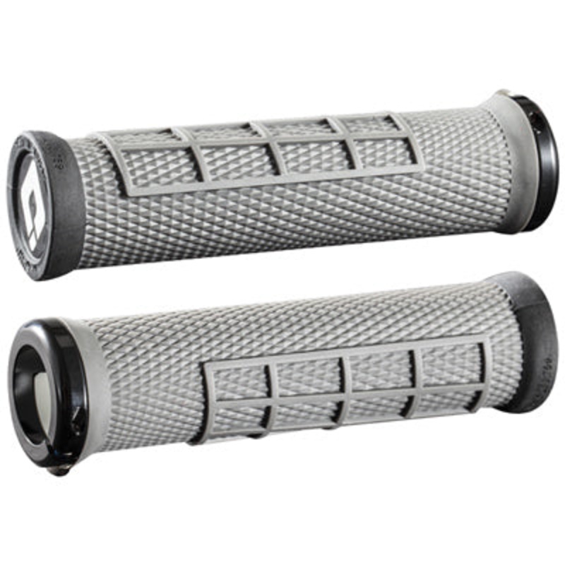 Odi Elite Flow Lock-On Grips Graphite With Black Clamps Elite Flow V2.1 Lock-On Odi Gripstape