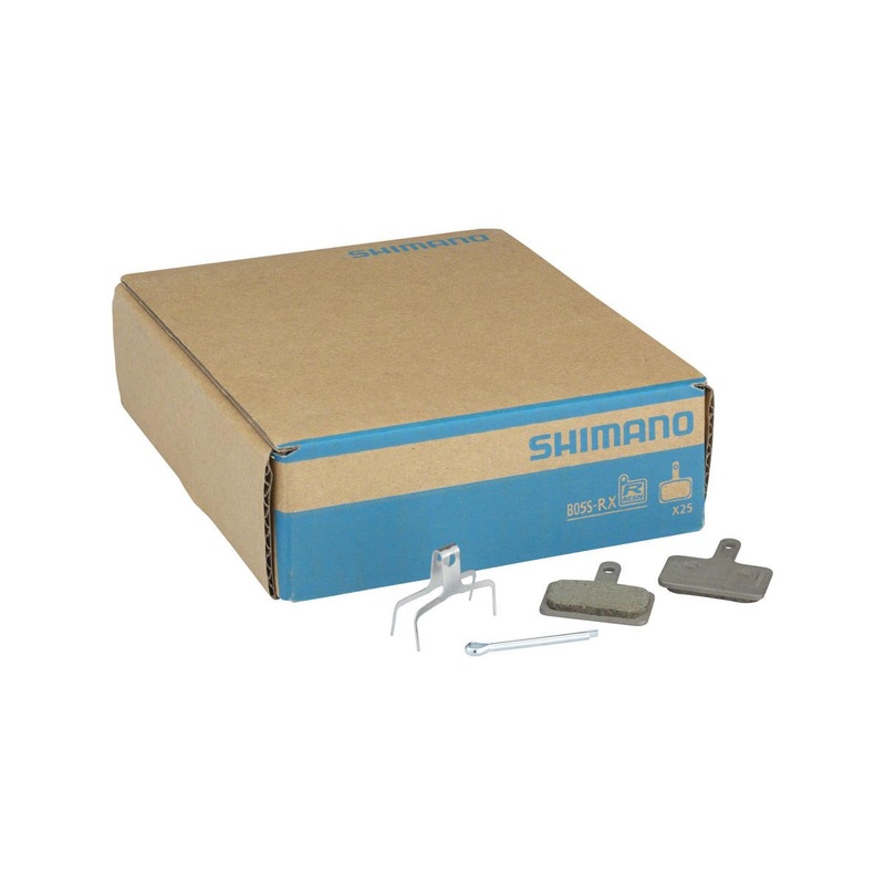 Shimano B05S-RX Resin Pad Bulk Pack (No Fin) (w/Springs) (w/3 Types Of Split Pin) (25 Pairs)