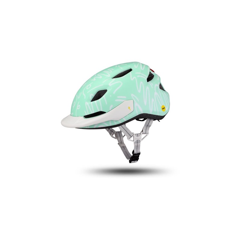Specialized Shuffle 2 LED Child Helmet (Dune White Graphic) (Universal Child)