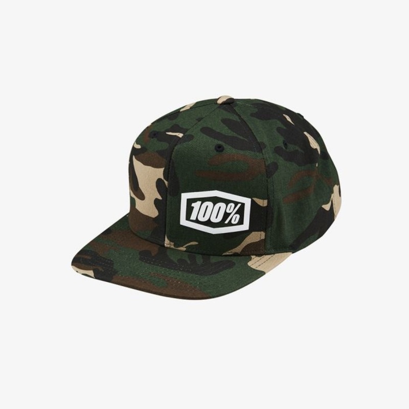 100% Machine Snapback Hat Camo