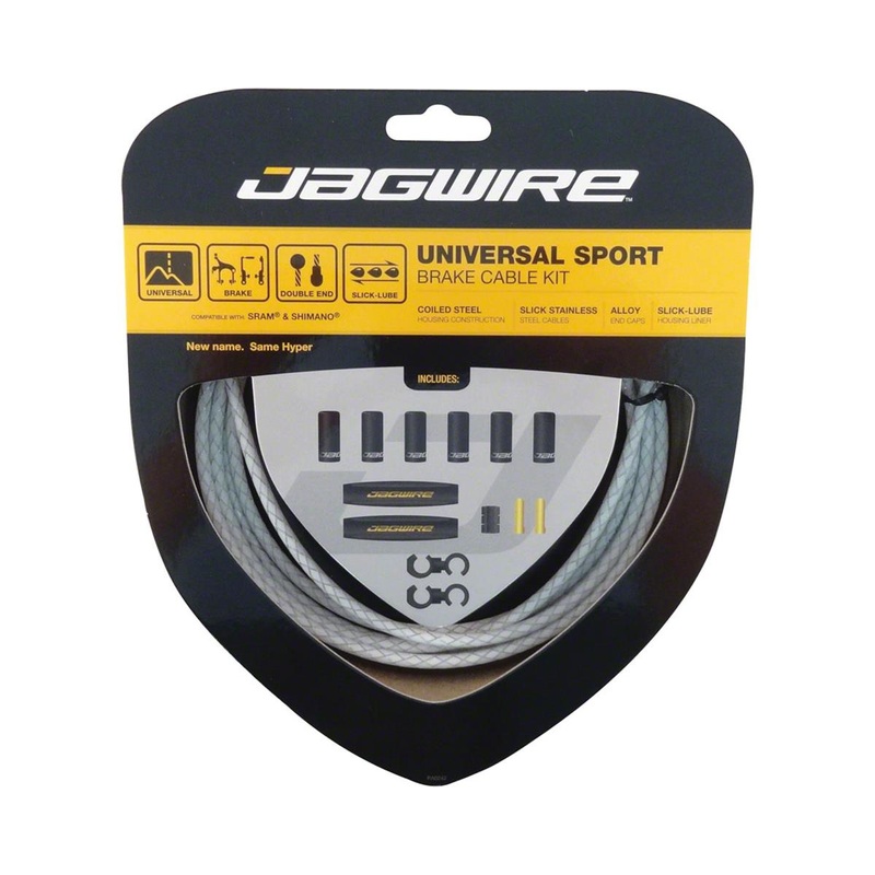 Jagwire Universal Sport Brake Cable Kit (Braided White) (Stainless) (Road & Mountain) (1.5mm) (1350/2350mm) (w/ Housing)