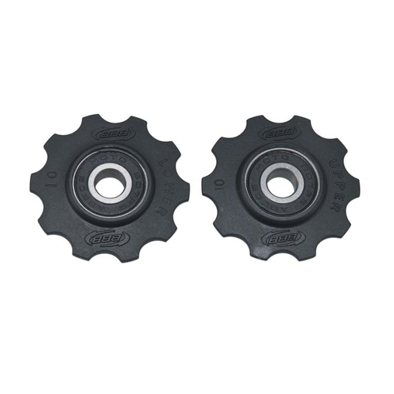 BBB ‘ROLLERBOYS’ PULLEY SET 10T BLACK SHIM 7&8, CAMP 8,9,10