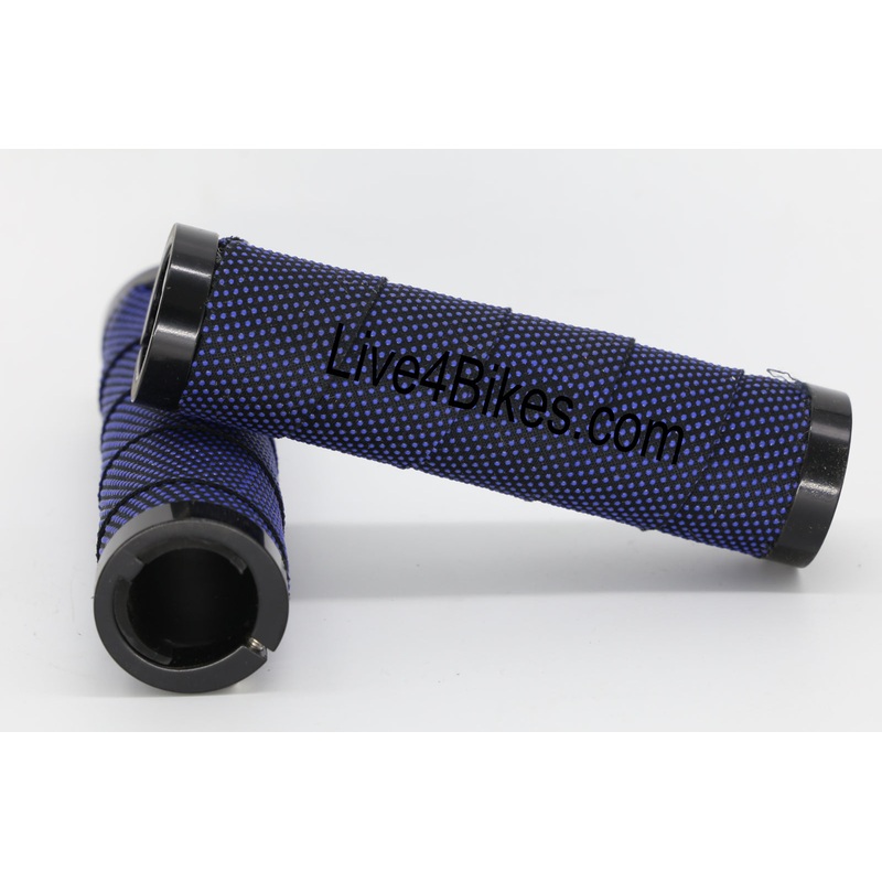 Polka Dot Blue Locking Grips Handlebar Grips – Live4Bikes