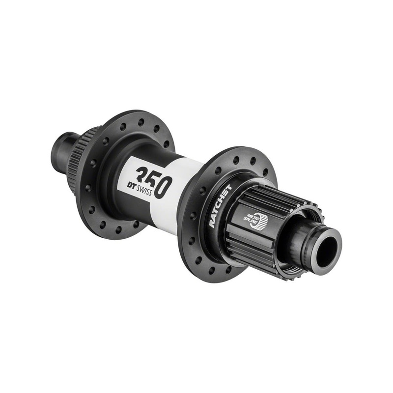 DT Swiss 350 Disc Rear Hub (Black) (12 x 142mm) (Centerlock) (Shimano Microspline) (24H) (J-Bend)
