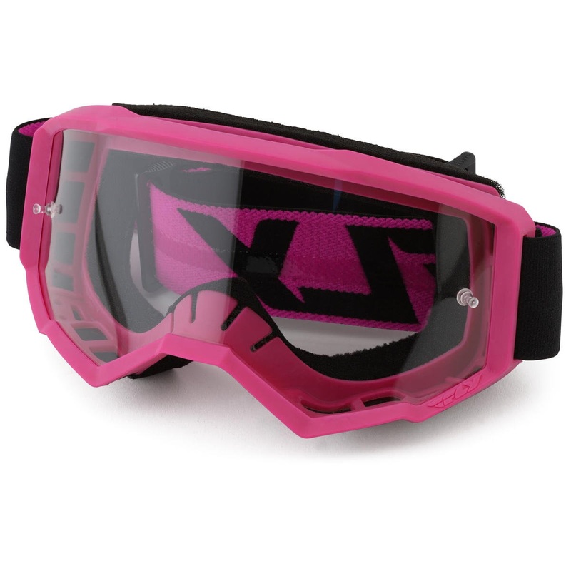 Fly Racing Focus Goggles (Black/Pink) (Clear Lens)