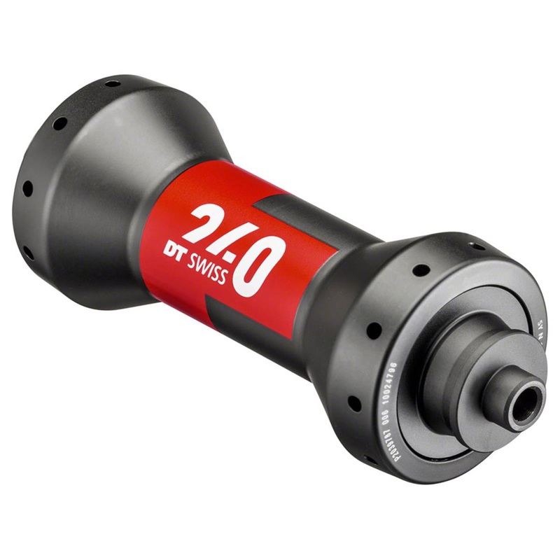 DT Swiss 240 Rim Brake Road Hubs (Black/Red) (Front) (QR x 100mm) (20H) (Straight Pull)