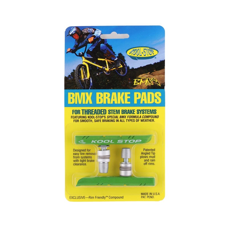 Kool Stop BMX Brake Pads (Lime Green) (Threaded) (1 Pair)