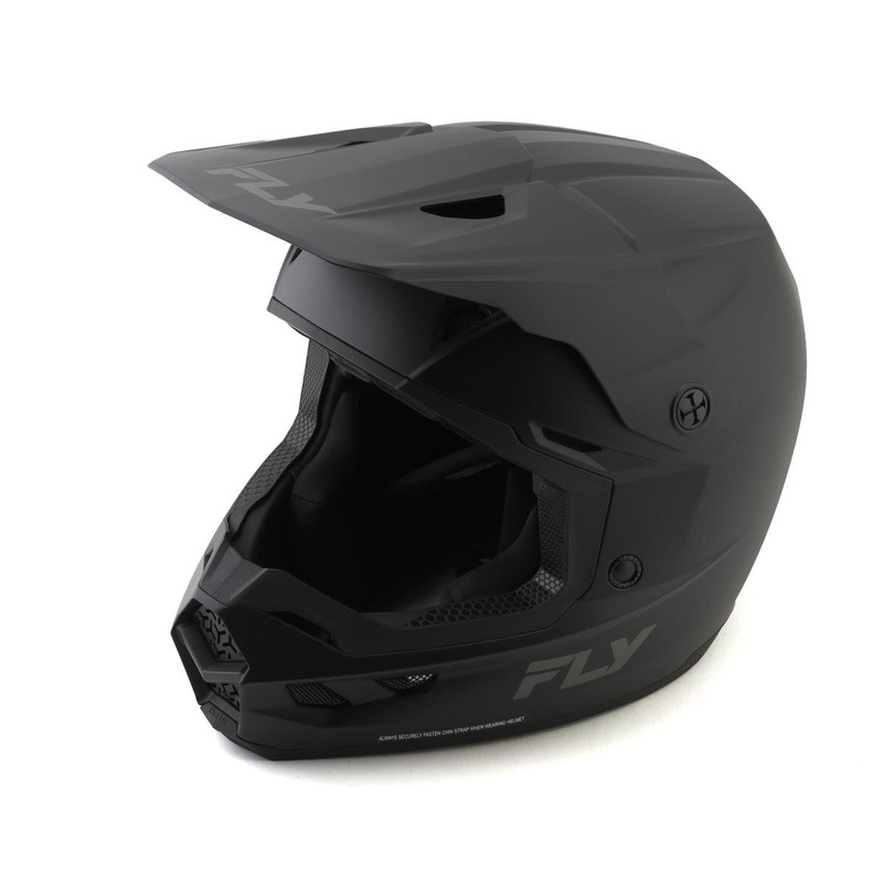 Fly Racing Kintetic Solid Helmet (Matte Black) (S)