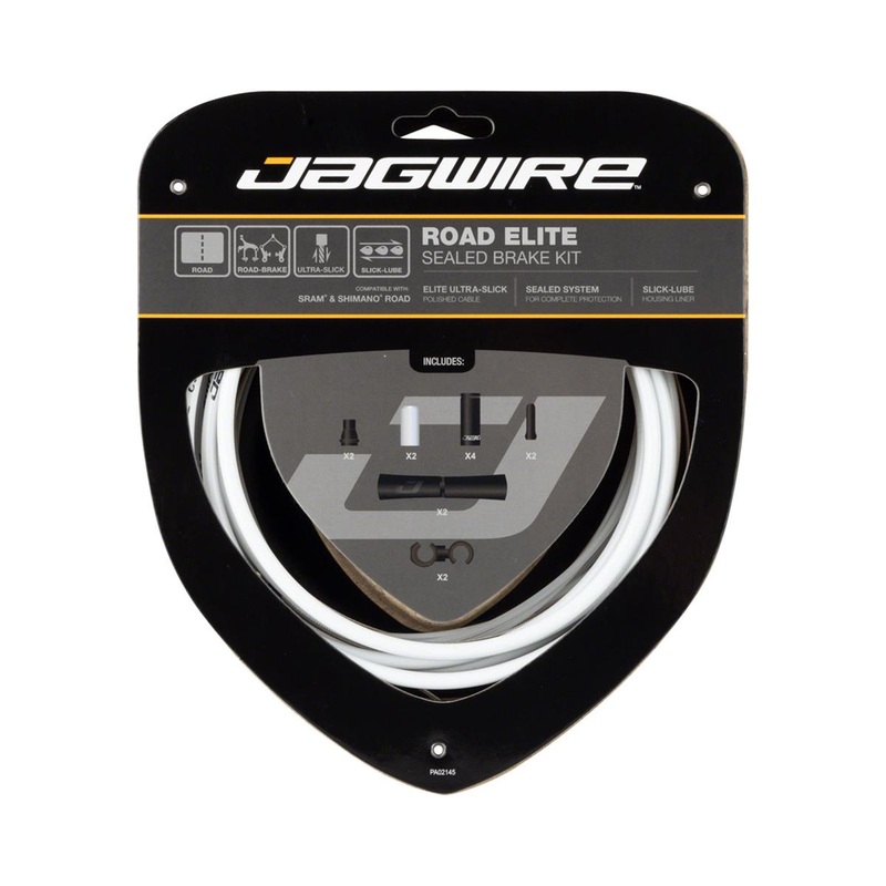 Jagwire Road Elite Sealed Brake Cable Kit (White) (1.5mm) (850/1650mm) (w/ Housing)