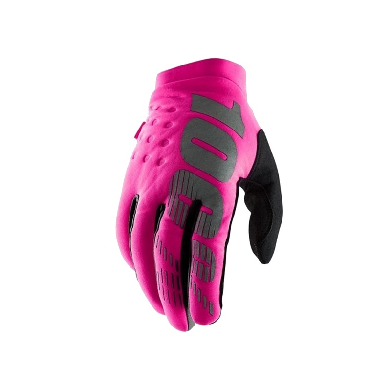 100% Brisker Womens Cold Weather Gloves Neon Pink & Black