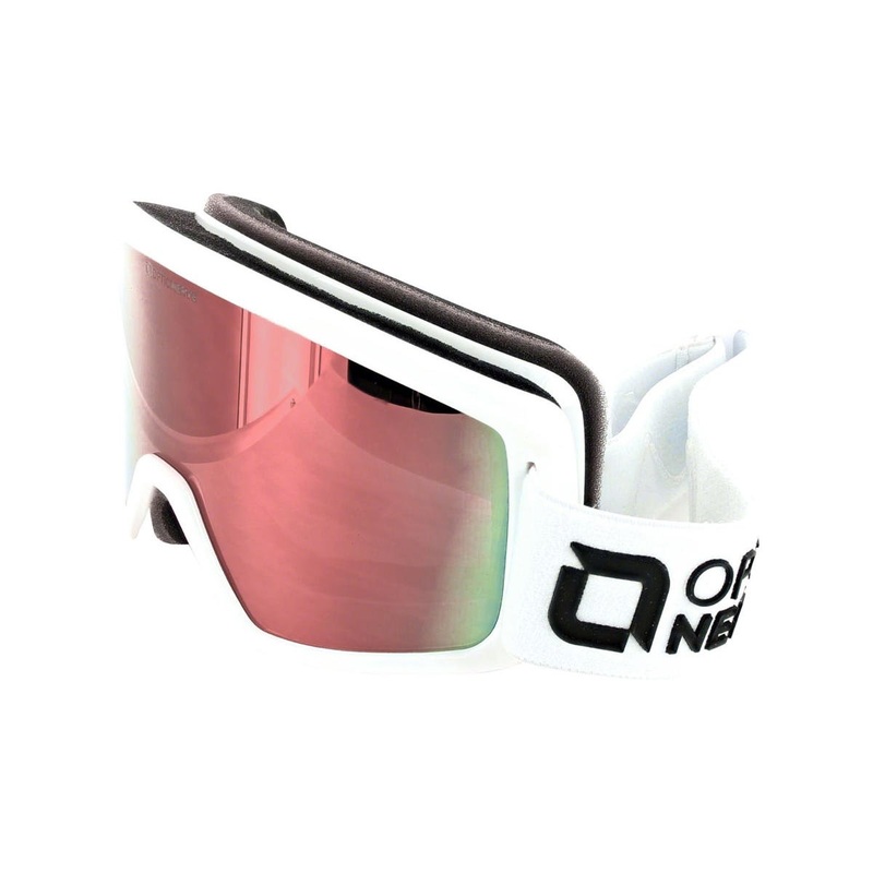 Optic Nerve Shavano Goggles (Shiny White) (Amber/Red Revo Mirror Cat 2)
