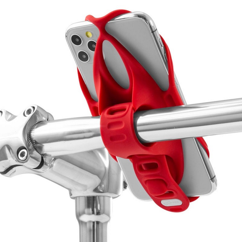 Bike Tie 4 Smartphone Handlebar Holder 4.7” to 7.2” Red
