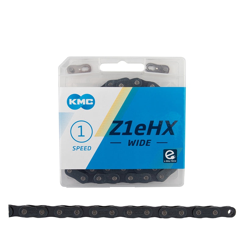 KMC Z1eHX Wide Chain – Single Speed 1/2″ x 1/8″ 112 Links Gunmetal/Black
