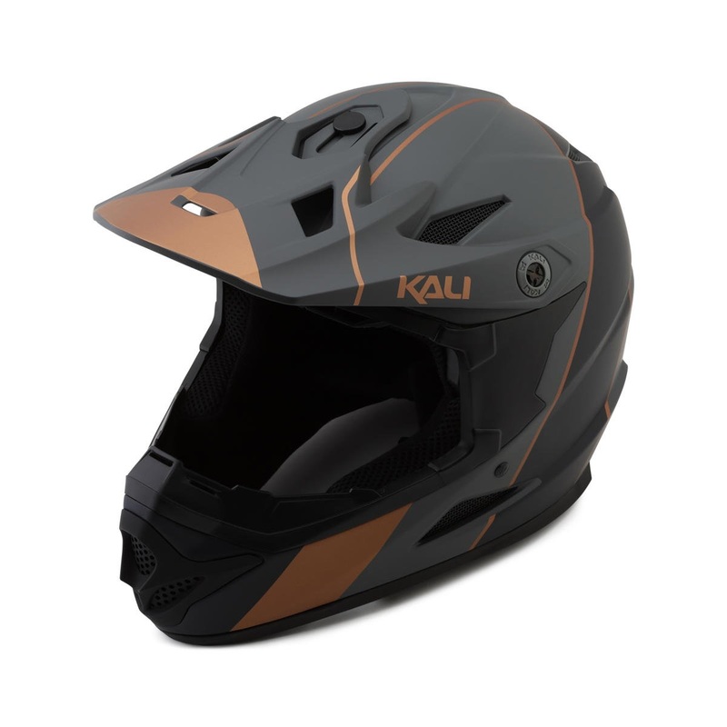 Kali Zoka Stripe Full Face Helmet (Matte Black/Bronze) (S)