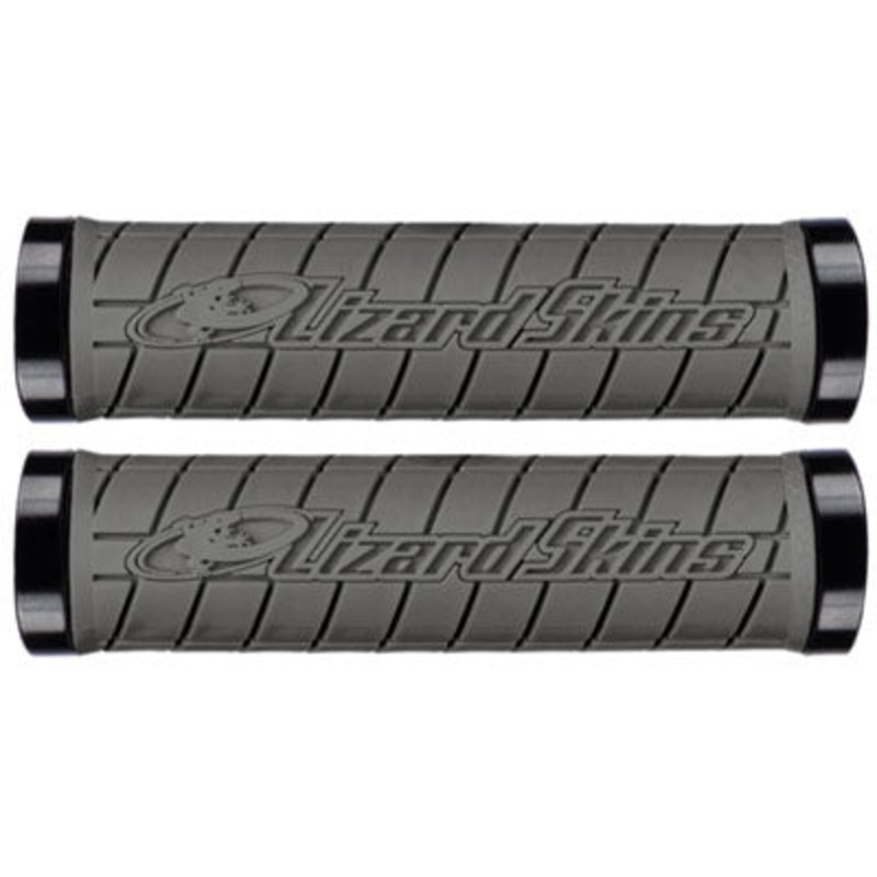 Lizskin, Grips,Lk-On,Atb,Logo Graphite With Clamps Logo Lock-On Lizard Skins Gripstape