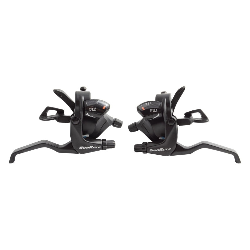 SunRace M406 ST Trigger Brake/Shift Lever Set – 3×7-Speed For V-Brakes Black