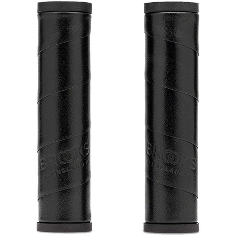 Brooks Willow Leather Grips – Black 130/130mm