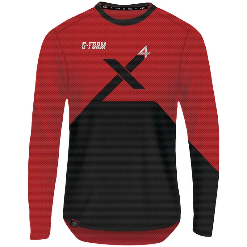G-Form Pro-X4 Long Sleeve Bike Jersey – Red/Black Large