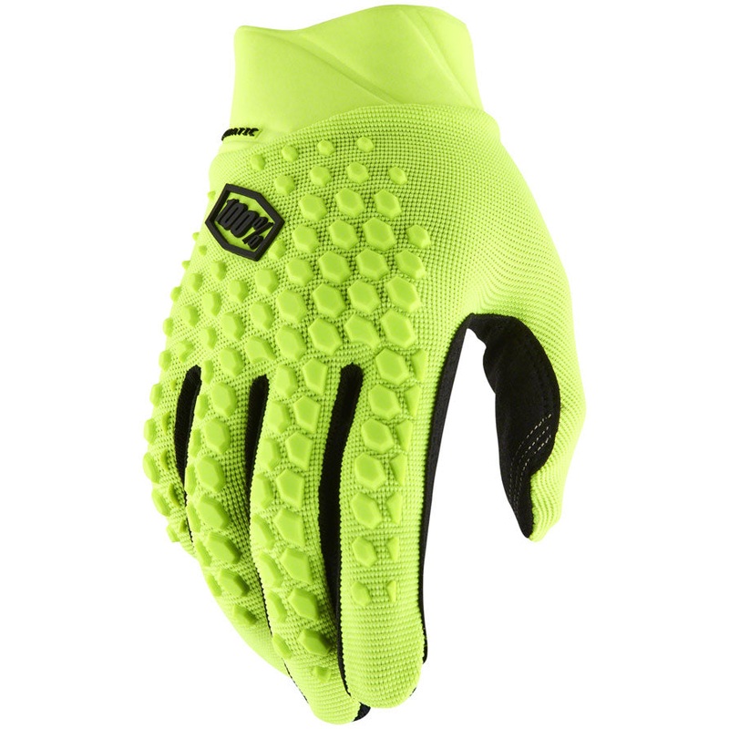 100% Geomatic Gloves – Flourescent Yellow Full Finger Mens Medium