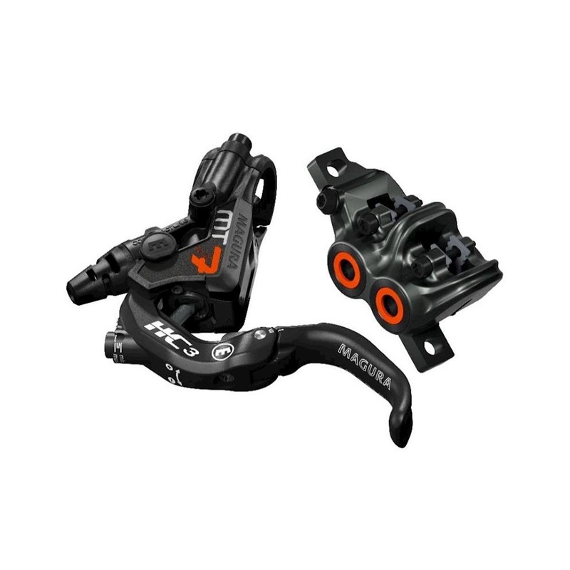Magura MT7 HC3 Disc Brake & Lever (Black/Orange) (Front or Rear) (Hydraulic) (Post Mount)