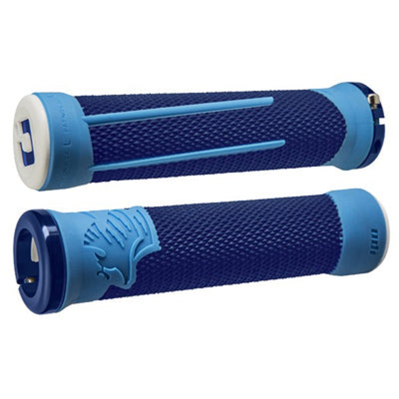 Odi Ag-2 Lock-On Grips Blue/Light Blue W/Blue Clamps Ag-2 V2.1 Lock-On Odi Gripstape