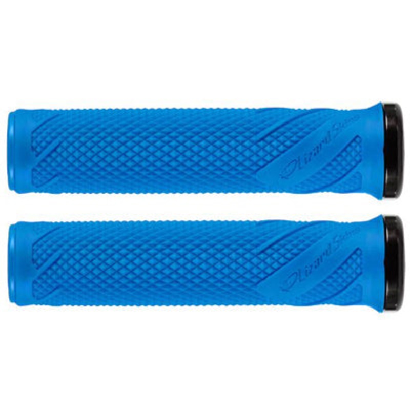Lizskin, Grips,Lk-On,Wasatch Deja Blue W/Blk Clamp Wasatch Lock-On  Gripstape