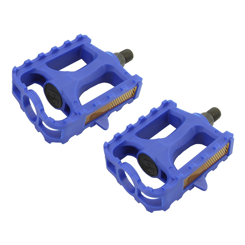 Blue Plastic Bicycle Pedals 1/2 for 1 piece crank- Live4Bikes
