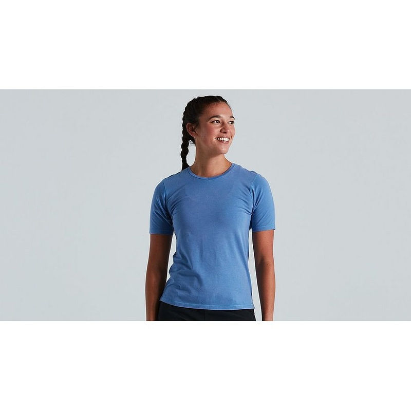 2021 Specialized Trail Supima Mineral Wash Jersey Ss Womens – X-Large, Sky Blue