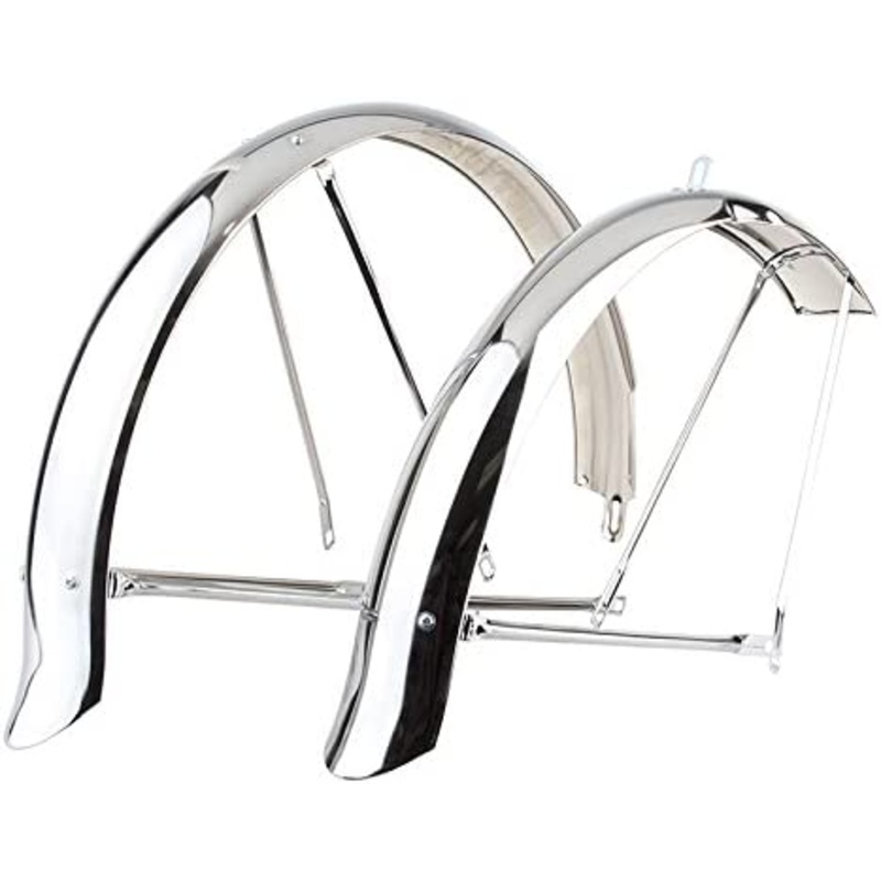 Chrome Beach Cruiser 16 in, 16x 2.125 Steel Bicycle Fenders Mudguard –