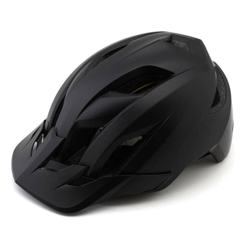 Troy Lee Designs Flowline Helmet (Point Black/Charcoal) (XL/2XL) (w/ MIPS)