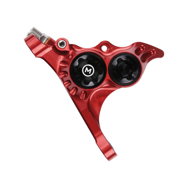 Hope RX4+ Road/Gravel Disc Brake Caliper (Red) (Hydraulic) (Front) (Front Flat DM +20) (Mineral Oil)