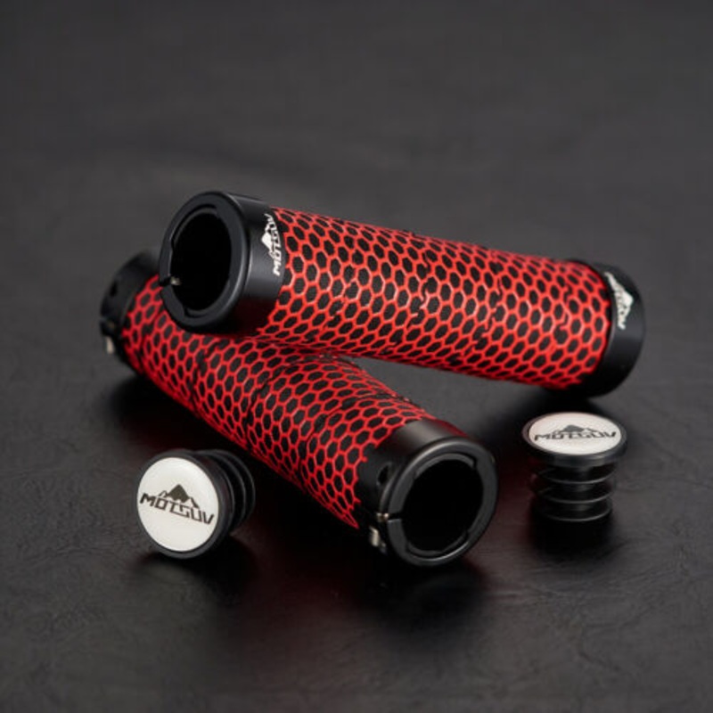 Locking Lock On Honeycomb BMX Bicycle Handlebar Grips Honery bomb -Live4bikes