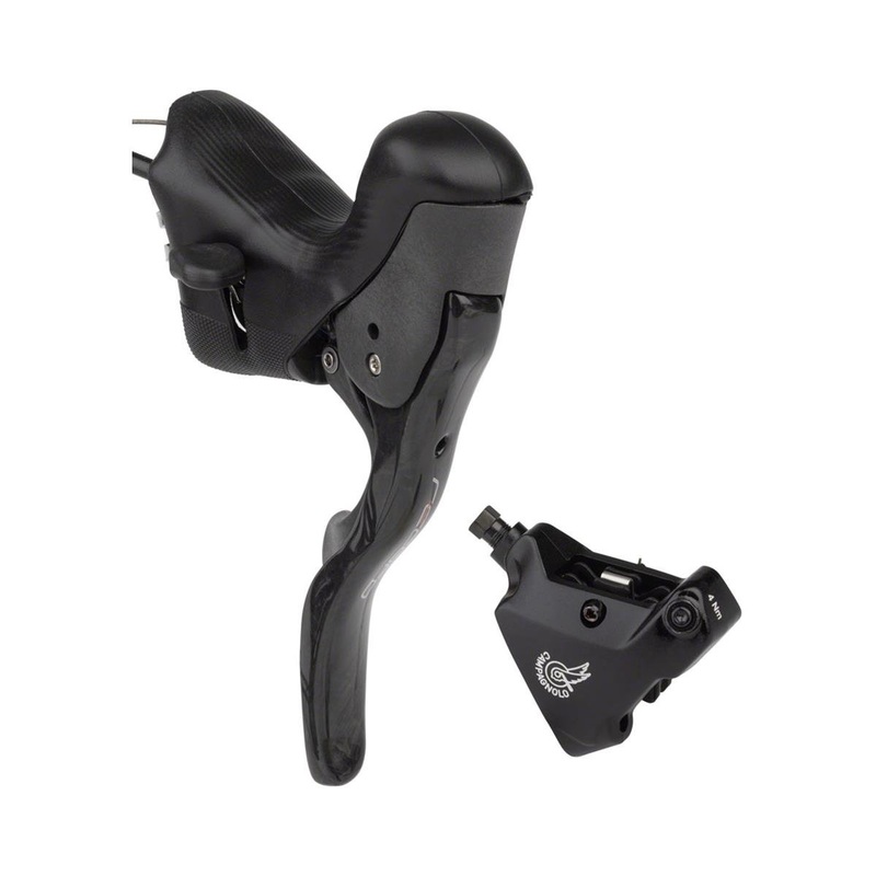 Campagnolo Record Ergopower Hydraulic Brake/Shift Lever Kit (Black) (160mm Caliper) (Left) (2x) (Flat Mount)