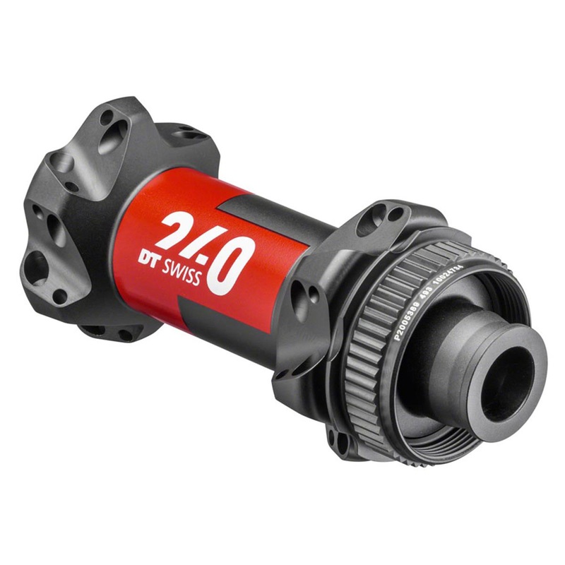 DT Swiss 240 Disc Brake Hubs (Black/Red) (Centerlock) (Front) (12 x 100mm) (24H) (Straight Pull)