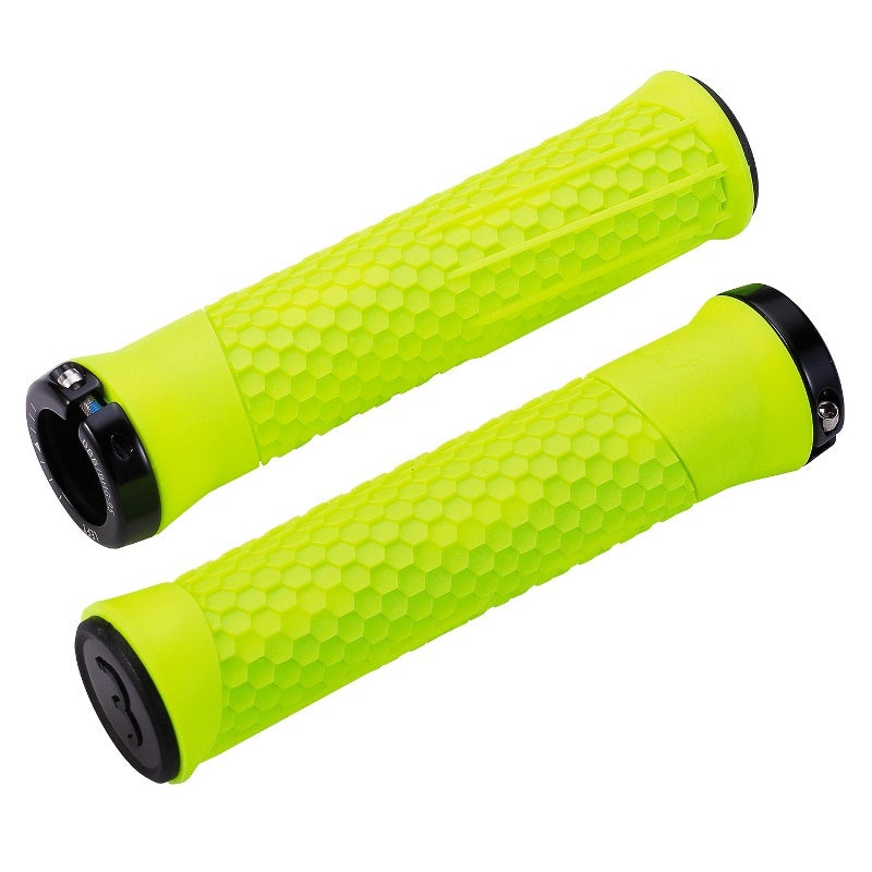 BBB Python MTB Grips 142mm Neon with Black Lockring