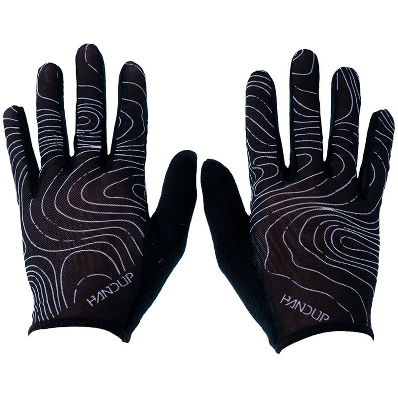 Handup Vented Gloves – Topo Map Black Large