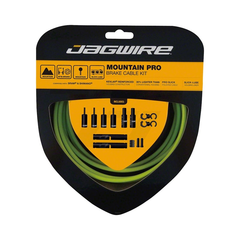 Jagwire Mountain Pro Brake Cable Kit (Organic Green) (Stainless) (1.5mm) (1500/2800mm) (w/ Housing)
