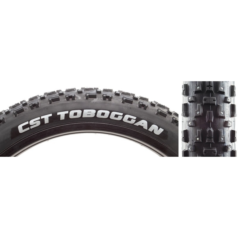 CST Toboggan Tire – 26 x 4 Clincher Wire Black Studded