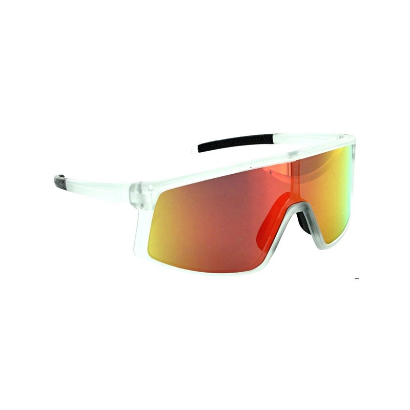 Optic Nerve Gravel Cat Sunglasses (Matte Crystal Frost) (Polarized Smoke Lens/Red Mirror)