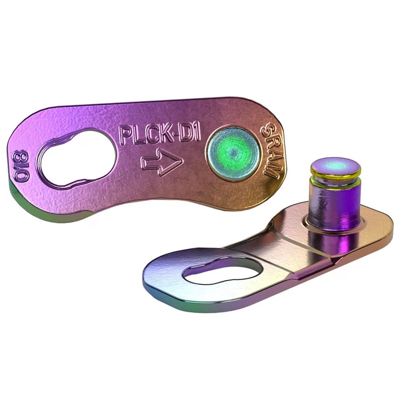SRAM RED PowerLock Flattop Chain Connector Link (Rainbow) (12/13 Speed) (Road Only) (1)