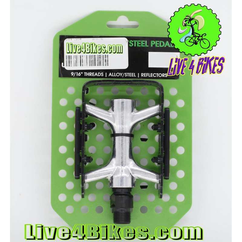 Ultra Cycle Metal Alloy / Steel Pedals  9/16″  –