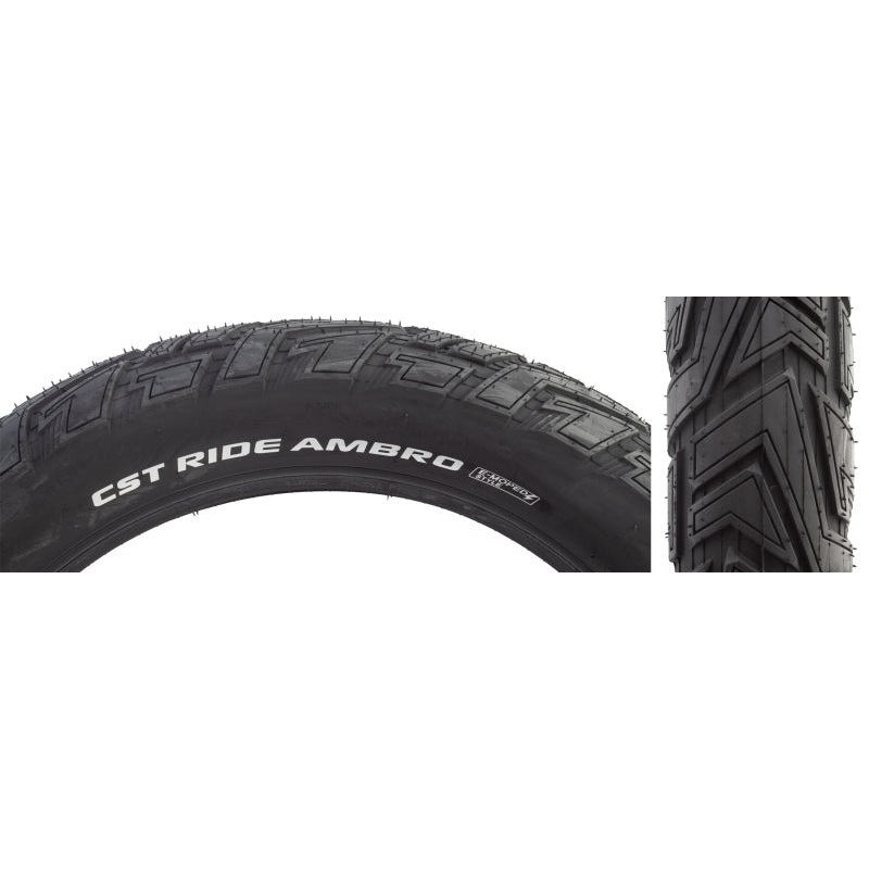 CST Ride Ambro Tire – 20 x 4 Clincher Wire Black Ebike