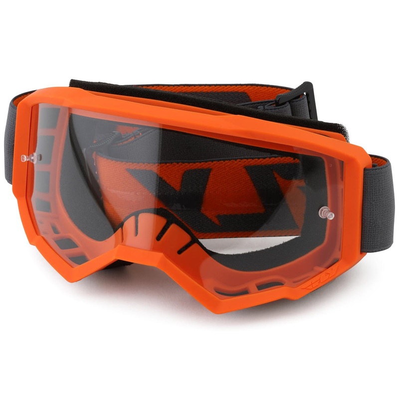 Fly Racing Focus Goggles (Charcoal/Orange) (Clear Lens)