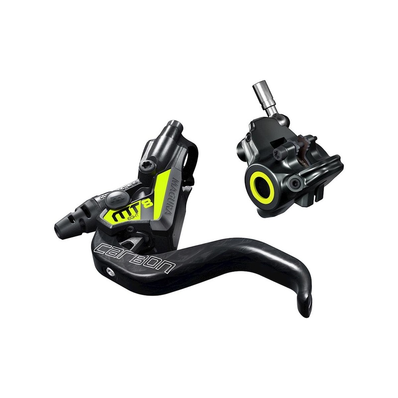 Magura MT8 SL Disc Brake & Lever (Grey/Yellow) (Front or Rear) (Hydraulic) (Flat Mount)