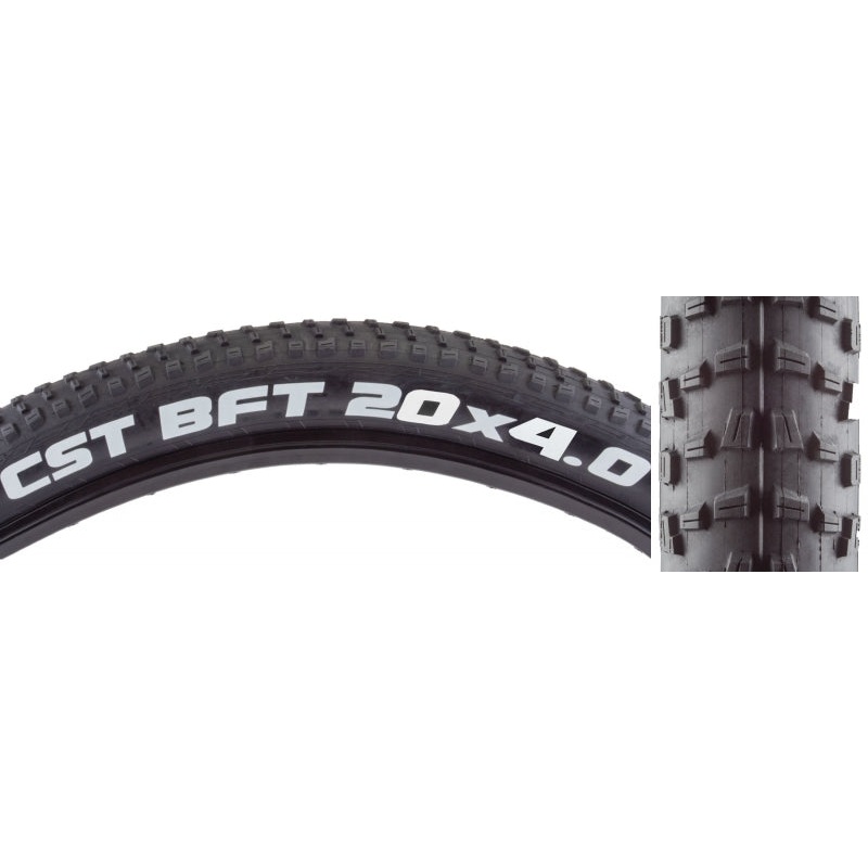 CST BFT Plus Tire – 20 x 4.0 Clincher Wire Black