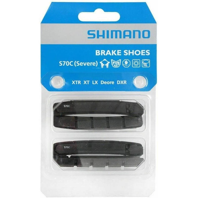 Shimano S70C 2 Pairs V-Brake Pads XTR/XT/LX/Deore with Safety Pin -Live4Bikes