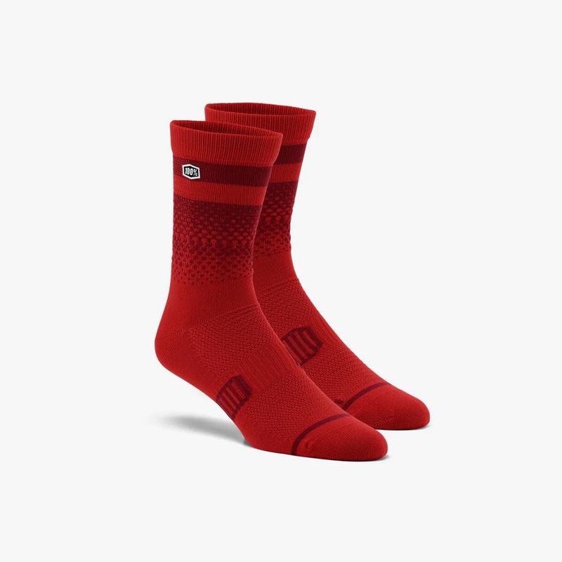 100% ADVOCATE Performance Socks Cherry/Brick