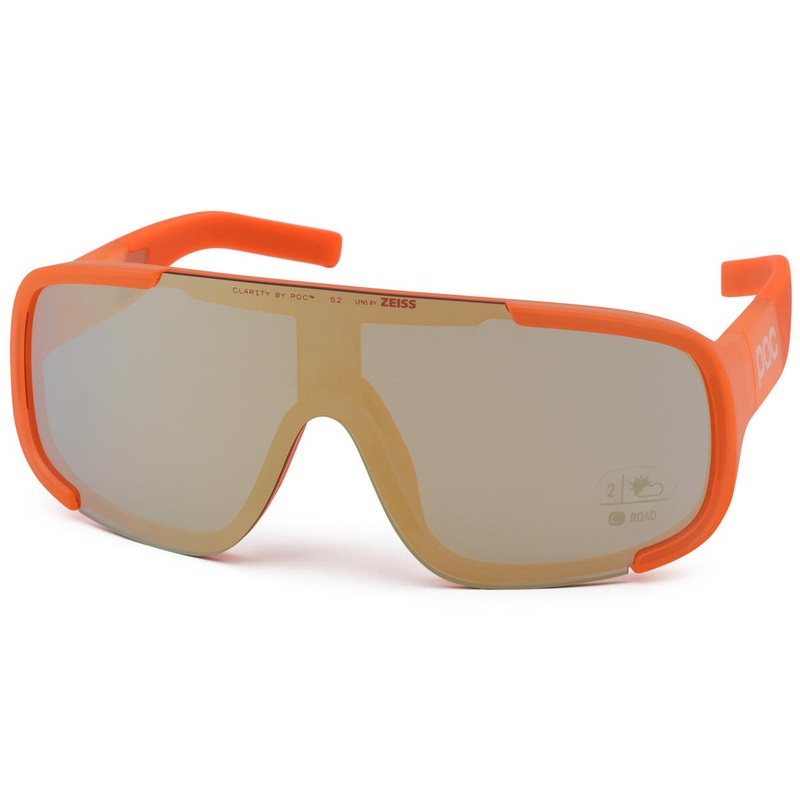 POC Aspire Mid Sunglasses (Fluorescent Orange) (Clarity Road/Partly Sunny Gold)
