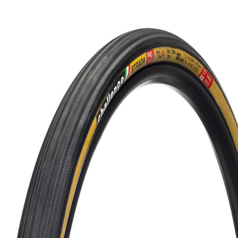 Challenge Strada Pro Tire – 700 x 30, Tubeless, Folding, Black/Tan, Handmade