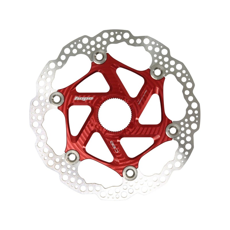 Hope MTB Floating Disc Brake Rotor (Red) (Centerlock) (180mm)